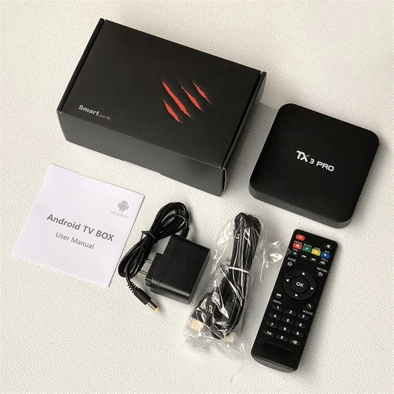 ILEPO TX3 Pro Android 7,1 Amlogic S905W 4 ядра 64 бит ТВ коробка 1 ГБ 8 ГБ Поддержка 2,4 ГГц Wi-Fi 100 м умный IP ТВ комплект компьютерной приставки к телевизору