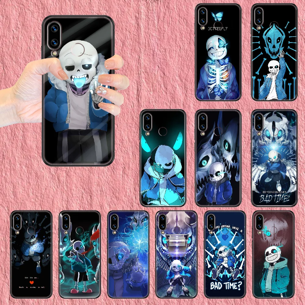 Чехол для телефона с играми Undertale Huawei Honor 6 7 8 9 10 10i 20 A C X Lite Pro Play черный красивый