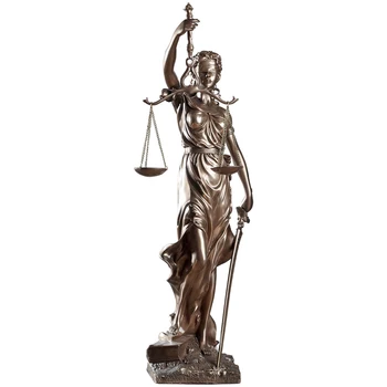 

European Style Retro Justice Fairness Statue Living Room Decorations Office Sculpture Resin Europe People