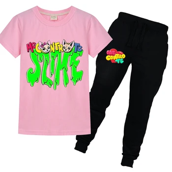 

Summer Me Contro Te Kids T Shirt Long Pants 2pcs Sets Girls Clothing Short Sleeve T Shirt Pants Casual Children Fashion Clothes