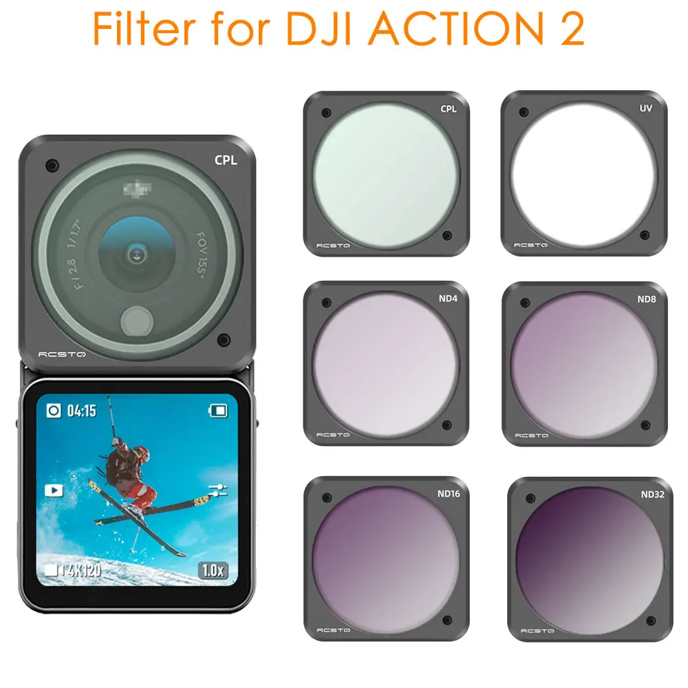 Фильтр для камеры DJI ACTION 2 профессиональный SART UV CPL ND4 ND8 ND16 ND32 Набор фильтров