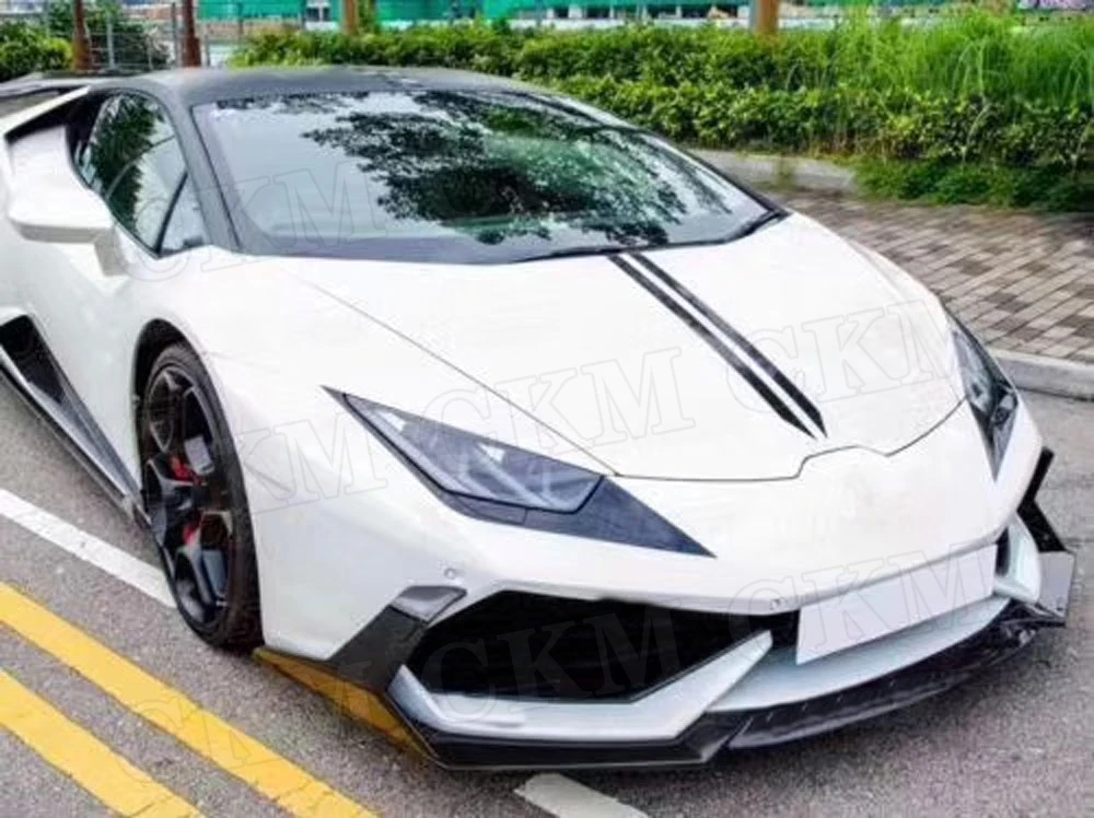 Передняя губа подбородка Лопата спойлер сплиттеры закрылки чехол для Lamborghini Huracan LP610-4- углеродное волокно Бампер протектор