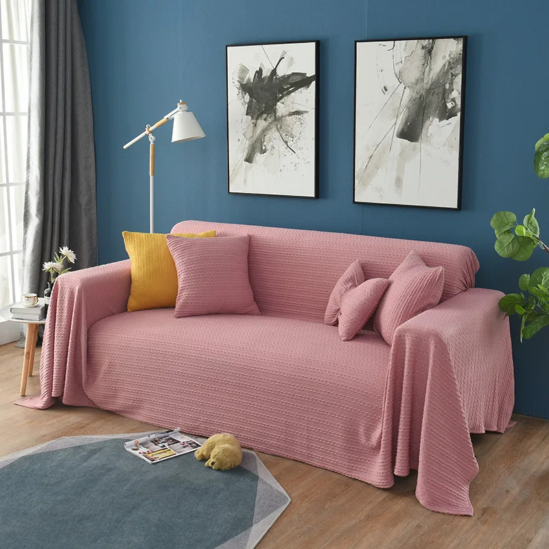 Solid color full cover universal sofa net red towel all-inclusive blanket single cushion cloth | Дом и сад