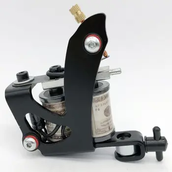

Black Coil Tattoo Machine gun Tattoo Machines 10 Wrap Coils Tatoo GunSteel Tattoo Frame For Shader maquina tatuaje coil machine