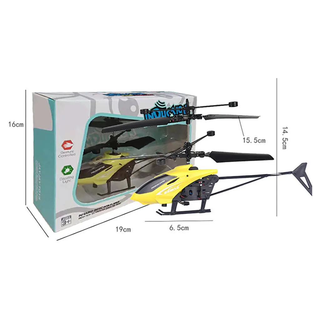 Мини-Дрон с дистанционным управлением Вертолет радиоуправляемый Дрон мини-Дрон щеточный мотор Радиоуправляемый инфракрасный индукционный самолет мигающий светильник игрушки подарок
