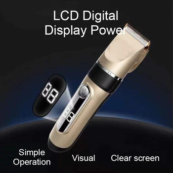 

Electric Hair Clipper Set USB Rechargeable Electric Hair Trimmer Men Hair Trimmer Clipper LCD Digital Display