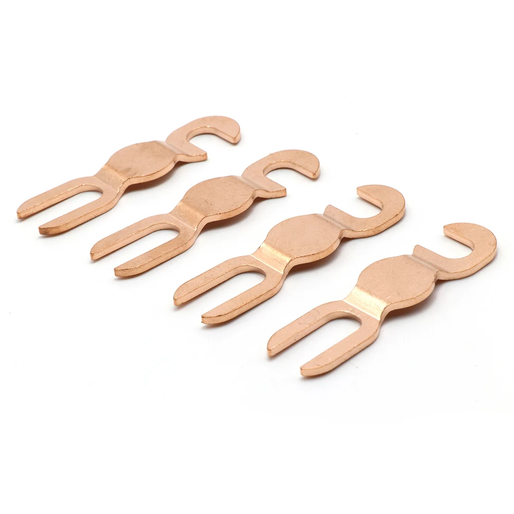 Monosaudio SP08Cu Pure Copper Parallel Connection Plate For HiFi Audio Speaker Binding Post hifi audio Y spade connector plug |