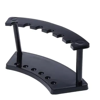 

6 Slot Acrylic Pen Stand Holder Office School Storage Desk Plastic Organizer Display Rack Black