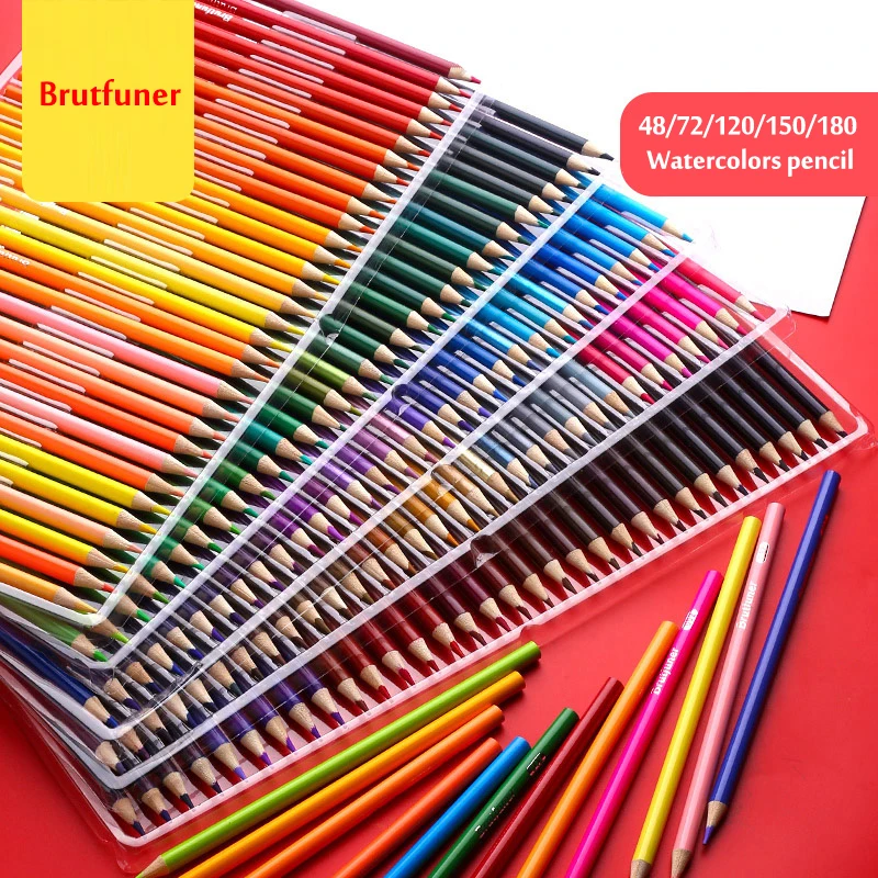Billig Brutfuner 48 72 120 150 180 Aquarell Bleistifte Holz Farbigen Bleistift Set Lapis de cor Malerei geschenke für kinder Kunst Schule Liefert