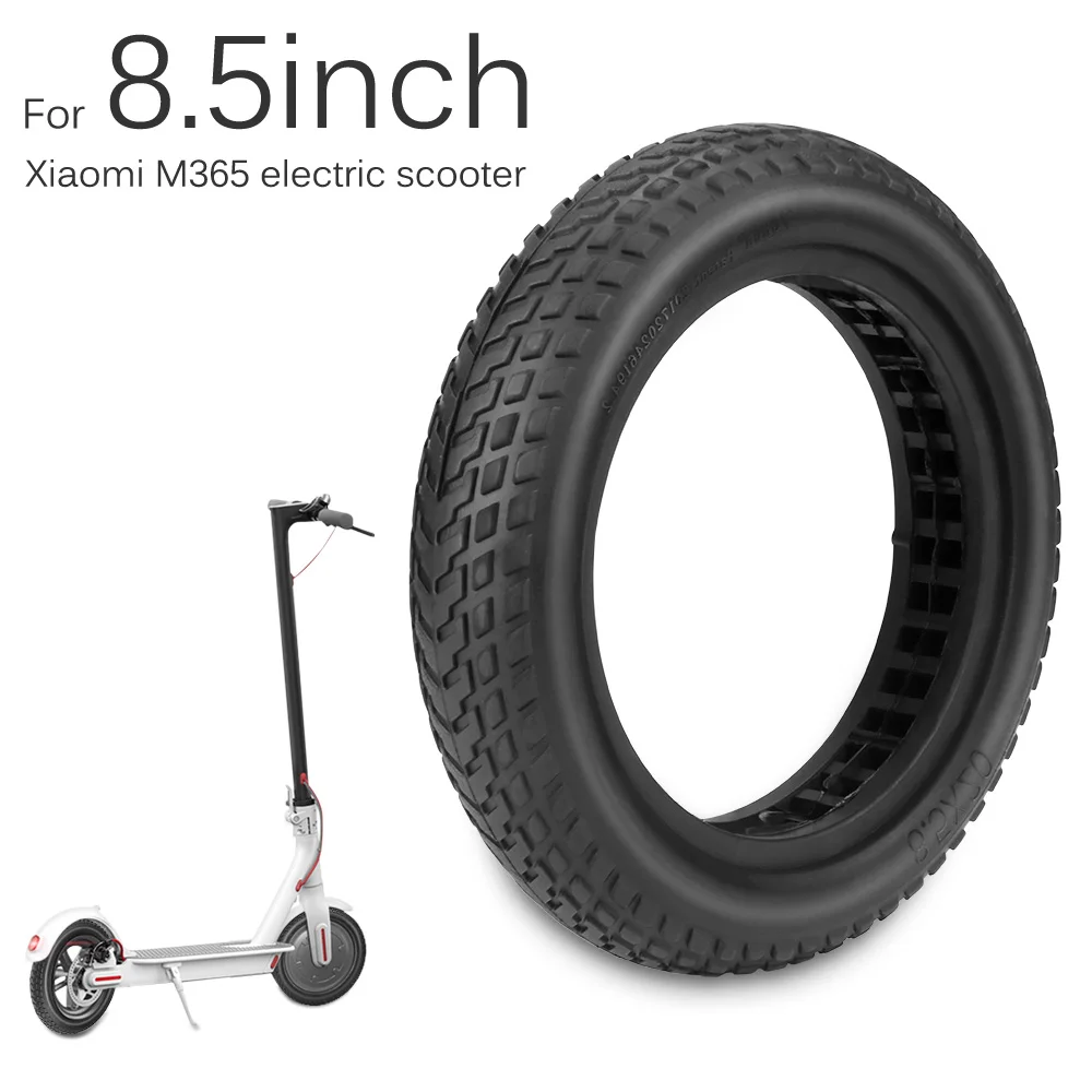 Semoic Damping Scooter Hollow Solid Tire for Mijia M365 Skateboard Scooter Tyre 8.5 Inch Tire Wheel Non-Pneumatic Rubber Tyre Scooter Part,2 Piece 