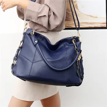 

Women's Handbags 2019 New Large Handbags Shoulder Slung Soft Leather Bulk Bags