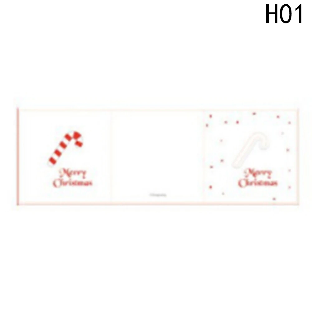 1 шт., Новая цветная Рождественская серия, открытка с конвертом, Новогодняя открытка с сообщением, подарочная карта - Цвет: 1