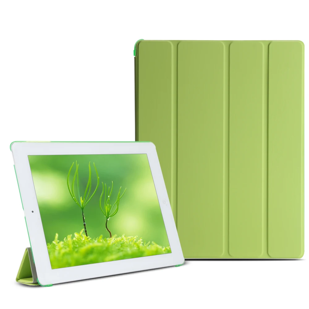 Чехол для ipad 2, 3, 4, AIYOPEEN Магнитный чехол из искусственной кожи с жесткой задней крышкой для ipad 4 Чехол - Цвет: Green