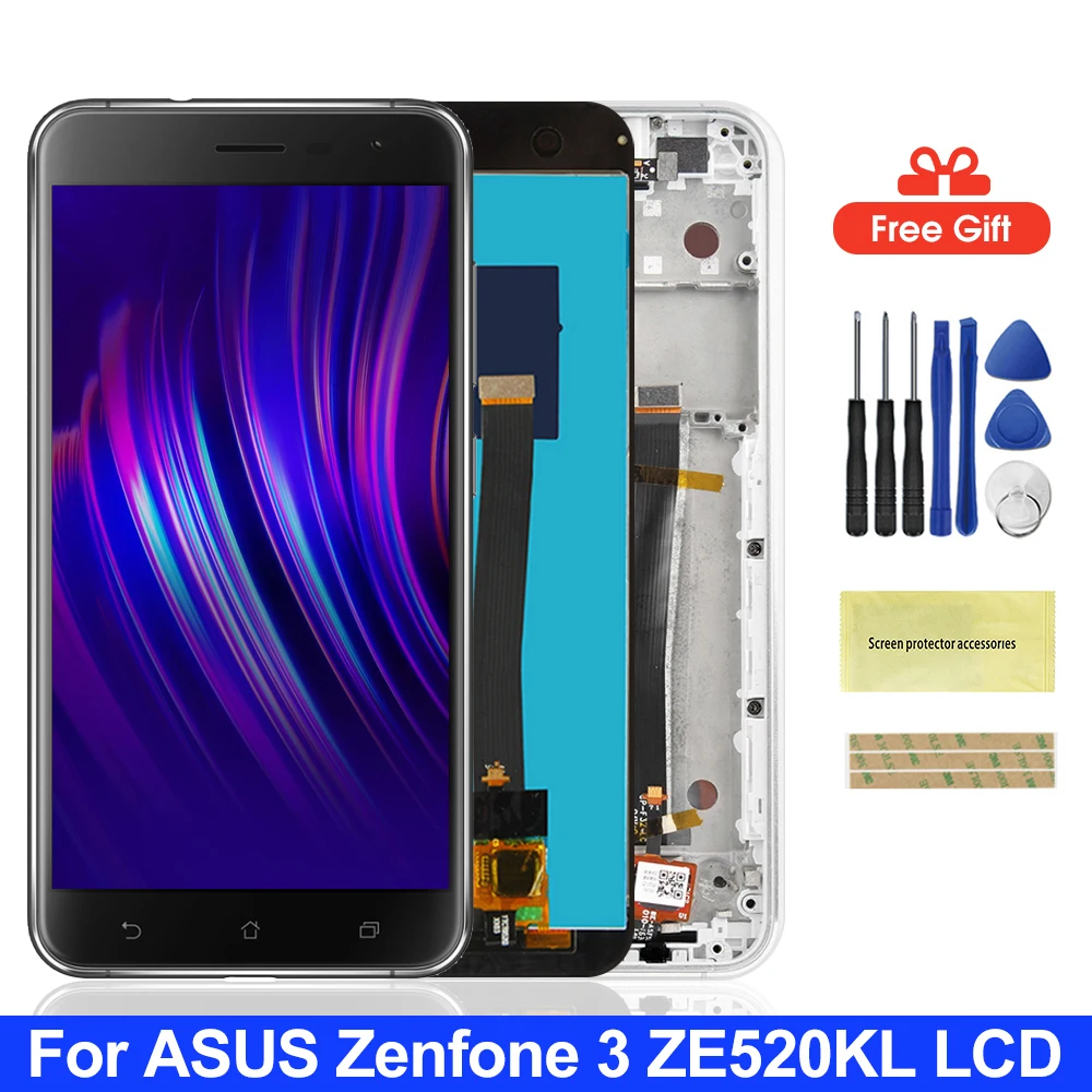 ЖК-дисплей 5 2 дюйма для ASUS Zenfone 3 ZE520KL Z017DA Z017DB Z017D сенсорный экран дигитайзер