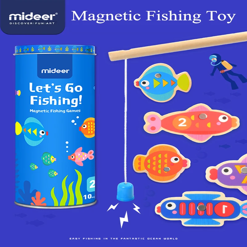 Mideer Children's Magnetic Fishing Toy Set 2-3Y Early Education Parent-child Interactive Board Games