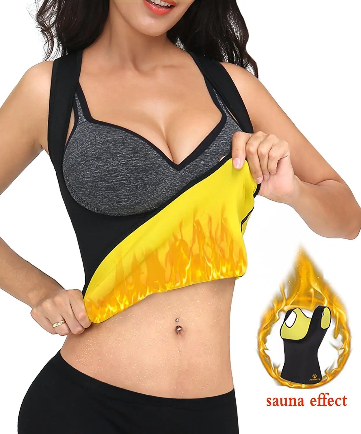 Shirt Sleeveless NINGMI жилет для похудения, Корректирующее белье для женщин, тренажер для талии, стройная форма для тела, спортивный топ с поясом, неопреновый корсет для сауны, сохраняющий тепло, рубашка, блузка - Цвет: Shirt Sleeveless