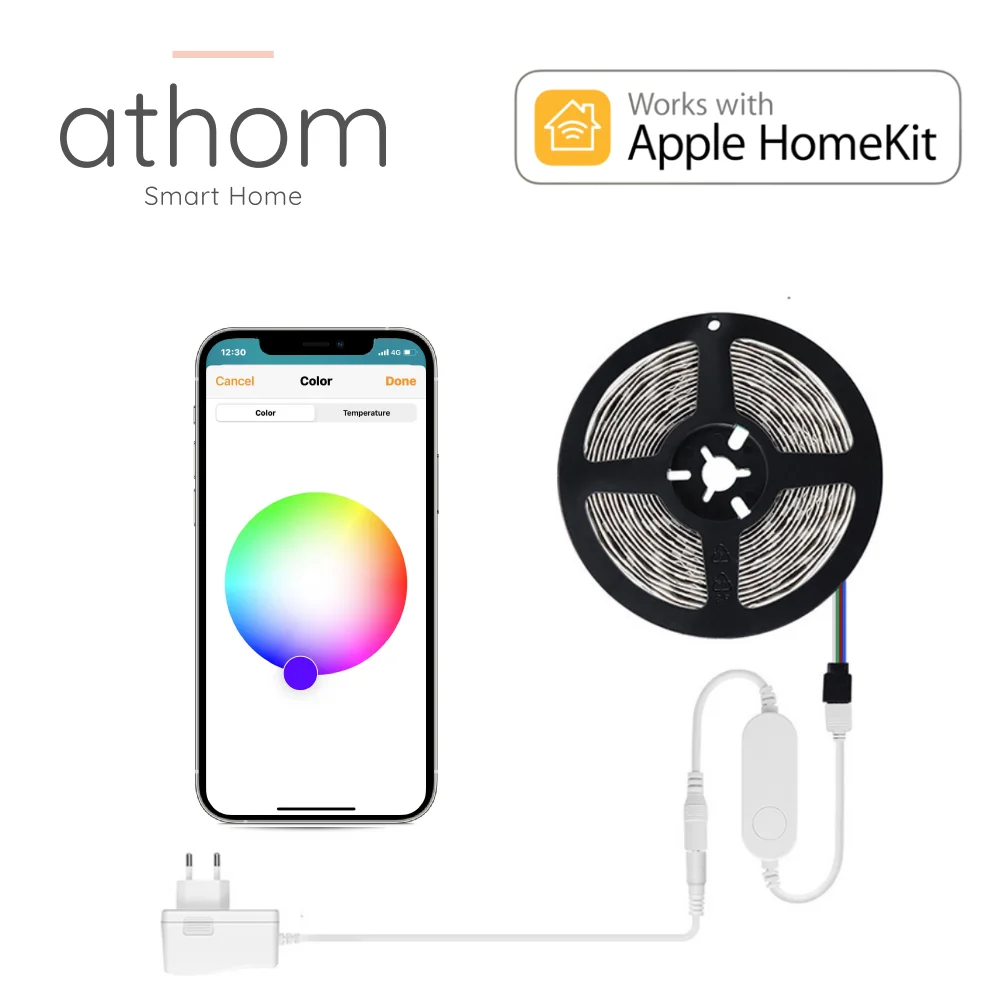 ATHOM Homekit умный дом Siri Голосовое управление WIFi RGB Светодиодная лента управления 5