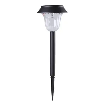 

2pcs Solar Plastic Small Tube Lamp Waterproof Outdoor Led Courtyard Landscape Inserted Lawn Lamp Colorful Light
