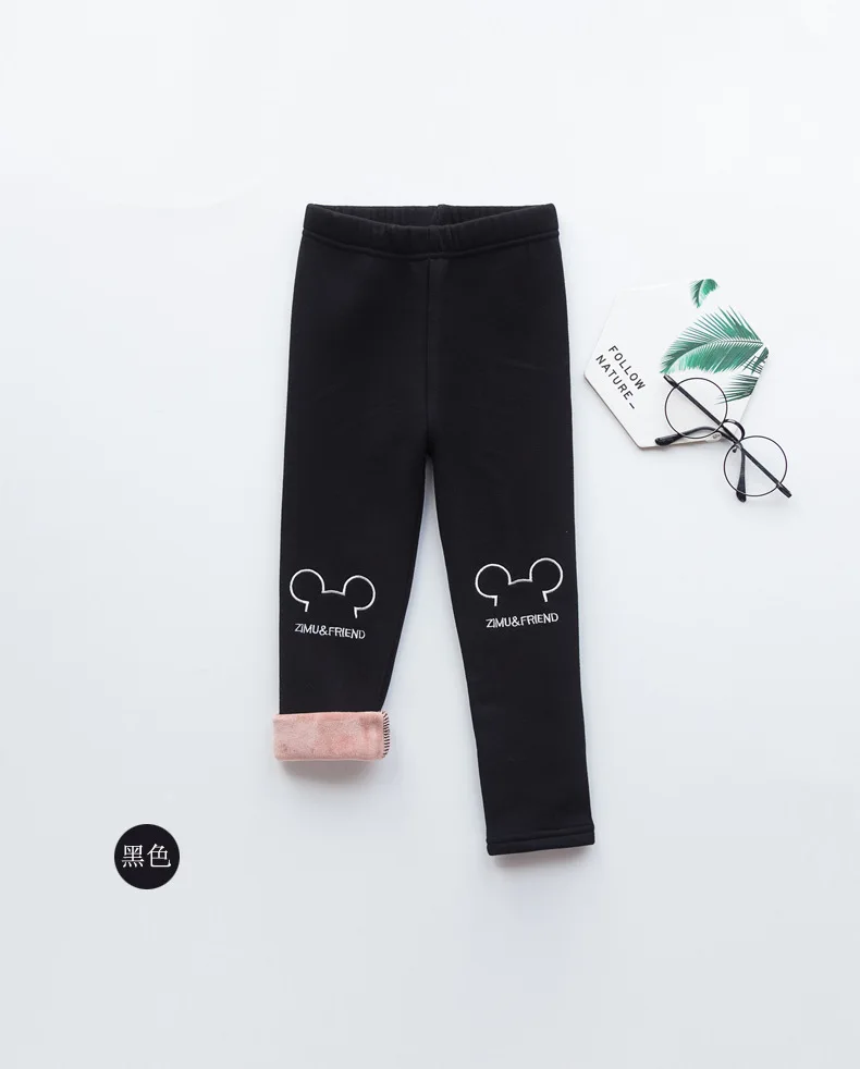 Леггинсы для девочек, г. Новые корейские зимние теплые детские штаны Плотные хлопковые штаны с эластичной резинкой на талии для девочек детские брюки с изображением Минни