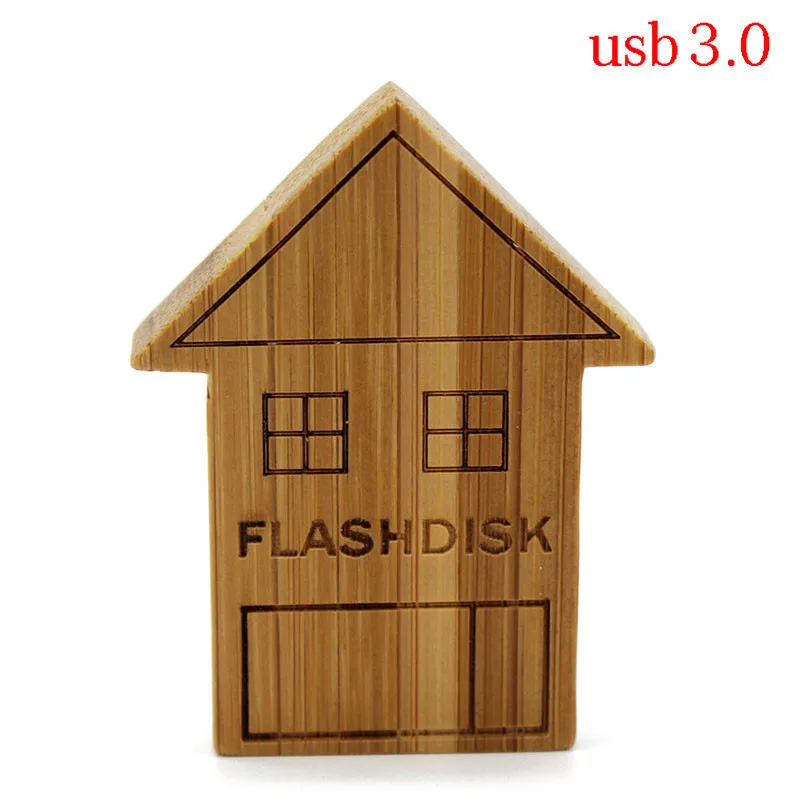 Brown TEXT ME стиль Carbonized bamboo house ручка-накопитель 4 ГБ 8 ГБ 16 ГБ 32 ГБ usb 3,0 bamboofidt - Цвет: Brown