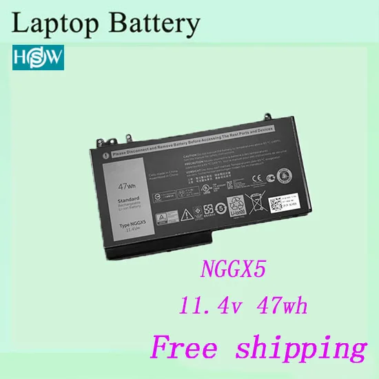 Высококачественный аккумулятор NGGX5 для ноутбука Dell Latitude E5270 E5470 E5550 бесплатная