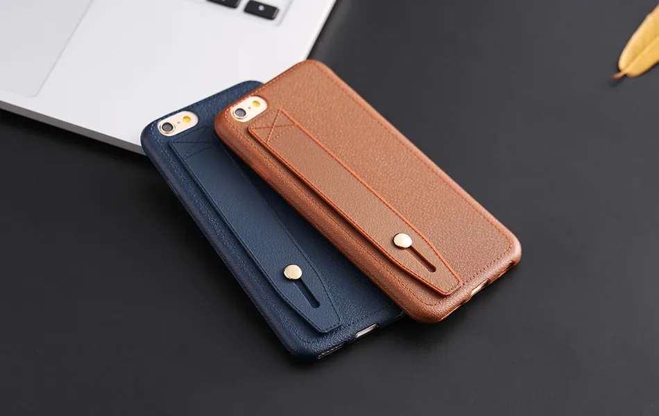 Vintage Case For iPhone 6 6S 7 Plus 5 5S SE Cover Flexible Hand Holder kickstand Leather Grain Silicone Cover For iPhone 6 6s 7 (17)