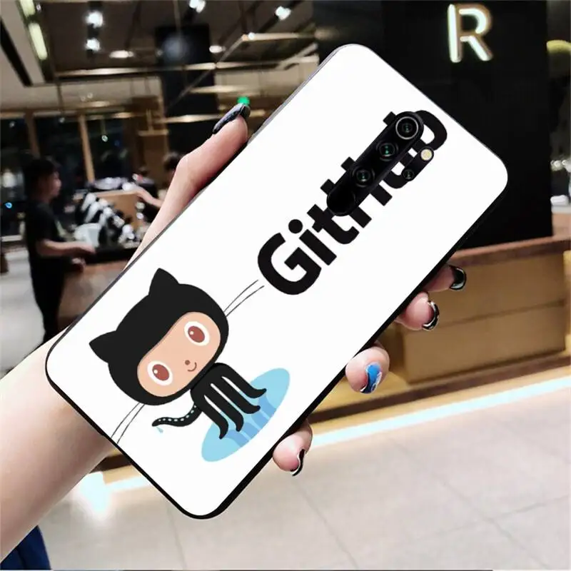 xiaomi leather case cover Social Github Programming Cat Soft Phone Case Cover for Redmi Note 9 8 8T 8A 7 6 6A Go Pro Max Redmi 9 K20 xiaomi leather case glass Cases For Xiaomi