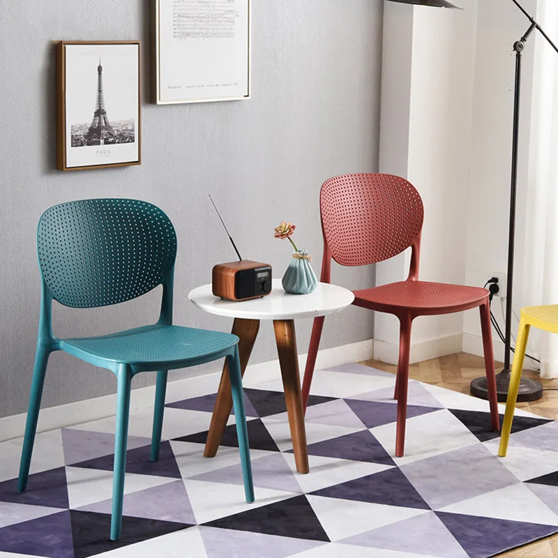 Nordic INS PP Plastic Dining Chair Restaurant Office Meeting Computer Chair Family Kitchen Learning Leisure Cafe Plastic Chair