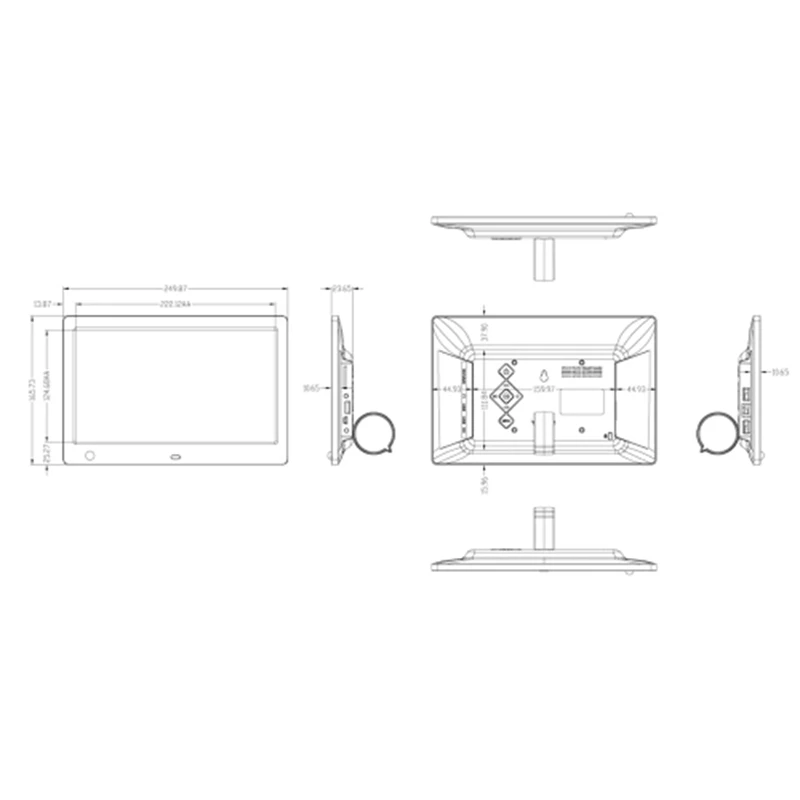 SJD-1003 10Inch Digital Photo Frame 1024 x 600 H-D Screen Desktop Album Display Image MP4 Video MP3 Audio Clock Calendar with In