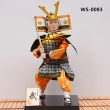 MYBLUE-figura de samurái japonés Kawaii, escultura de Katana Ninja, casa japonesa, accesorios de decoración para habitación del hogar, 30cm
