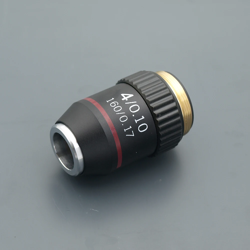 Optical Instruments Zoom Lens 195 Black Achromatic Objective 4X 10X 20X 40X 60X 100X Microscope Objective Lens RMS 20.2mm Parts