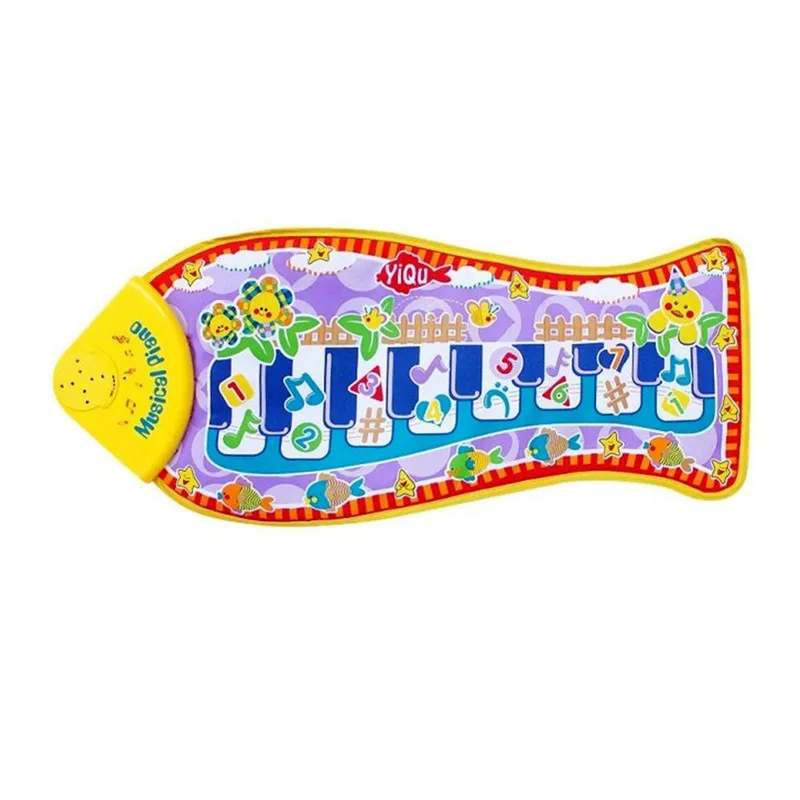 Multicolor Детская игра на фортепиано, развивающая музыкальная игрушка, одеяло, коврик в форме рыбы, милая игрушка для детей, лучшие игрушки - Цвет: Multicolor