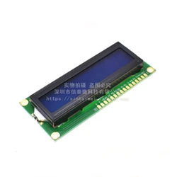 Tela de lcd azul 1602a, tela lcd azul 5v branca, fonte de vídeo 1602 com luz de fundo
