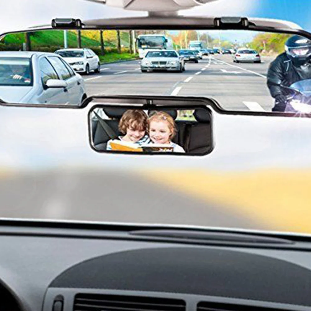 2 в 1 вращающиеся автомобильные зеркала для помощи в авто, двойное зеркало заднего вида, вид для ребенка, для младенцев, для интерьера, универсальный, широкий угол, безопасность