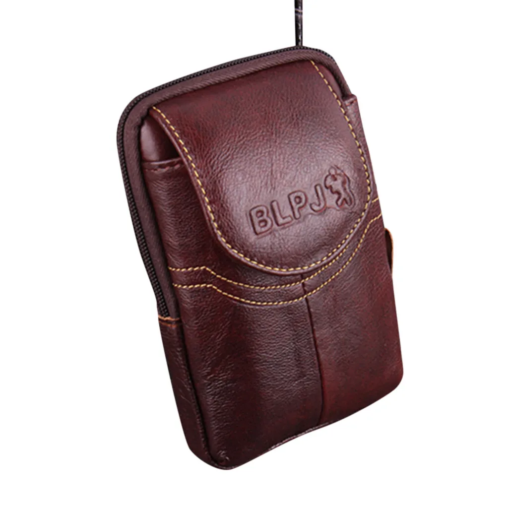 

Maison Fabre Men's Retro Leather Wallet Universal Flip Phone Holster Case Wallets Card Waist Bag Pouch Belt Clip Wallet Dropship