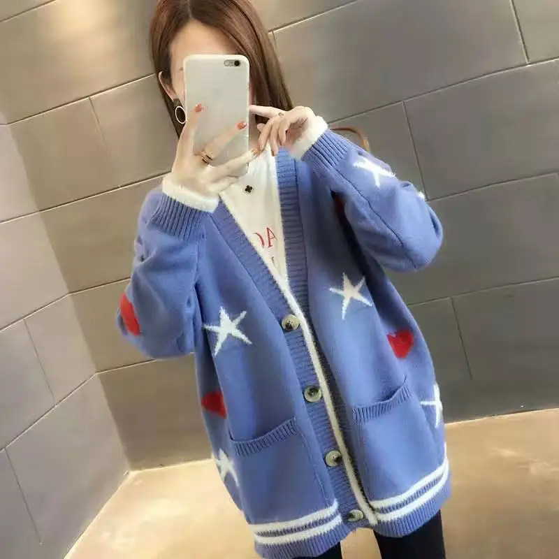 sweaters 2 Весна/осень женские Свитера вязаные Свободные Повседневные свитера Осенняя женская одежда кардиганы свитера для беременных женские пальто - Цвет: sweaters 2