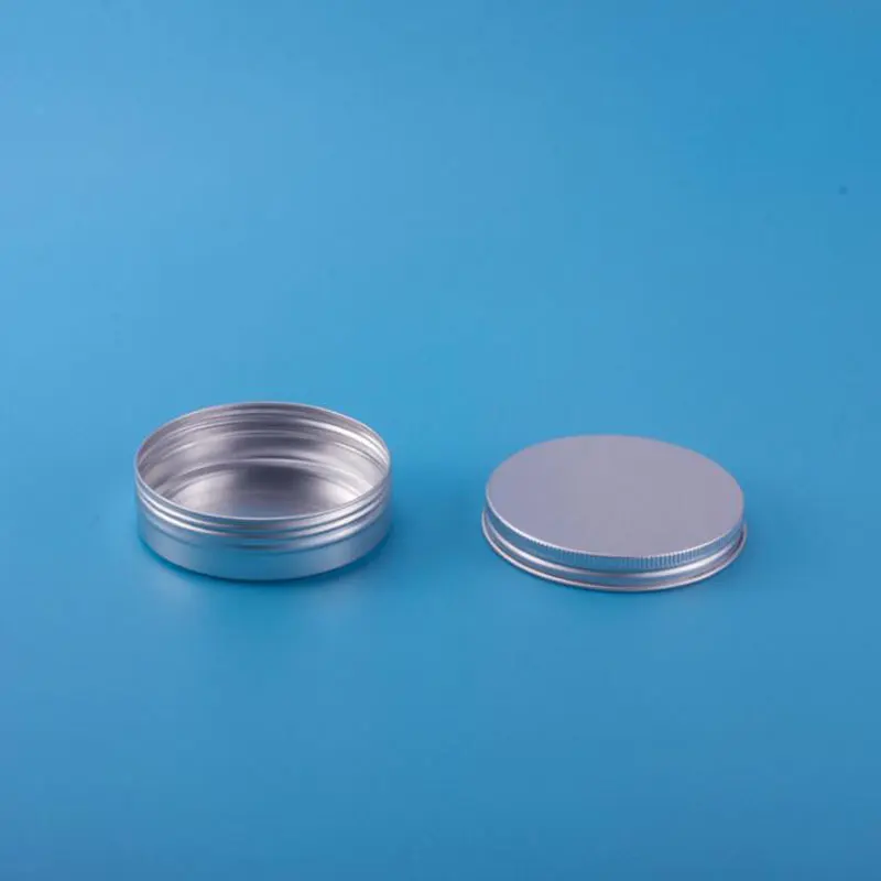 100ml Screw Thread Lid Empty Makeup Tool Cream Sample Jar Metal Aluminum Round Tin Cans Box Hair Conditioner 30pcs/lot
