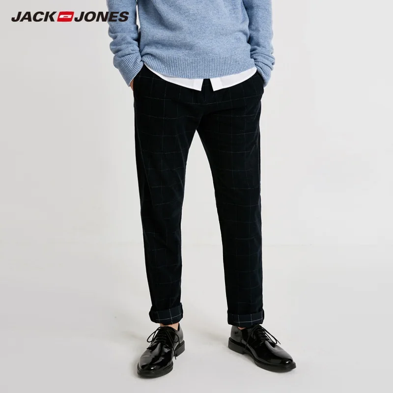 

JackJones Men's plaid printed smart casual pants 218414514