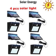 2/4pcs 100/56/30 LED White Solar Motion Sensor Separable Wall Light Solar Powered Wireless light IP65 Waterproof for Garden spli