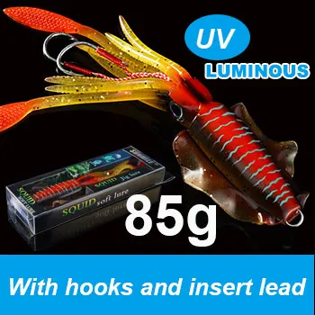 20cm85g SUNMILE Рыбалка мягкие приманки 20 г/60 г/80 г/100 г/120 г/150 г 15cmm/20 см Световой/УФ-приманок рыболовных приманок для рыбалки в море воблер - Цвет: 20cm85g