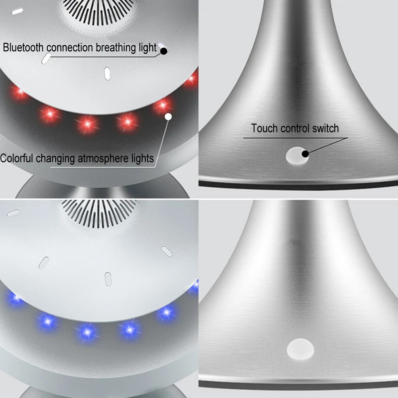 

Anti-Gravity Speaker Lamp Light Wireless Smart Bluetooth Stereo for Home Bedside DQ-Drop