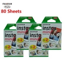 فيلم فوجي الأصلي 10-80 ورقة فيلم صغير أبيض لفوجي Instax كاميرا فورية فيلم صور ورقة أو فوجي فيلم Instax Mini 11 9 8 25 7s