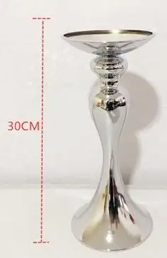 6 silver 30cm Свадебный поставщик торговля Русалка стол Центральная ваза для свадебных украшений(серебро, белый, золотой - Цвет: 6 silver 30cm
