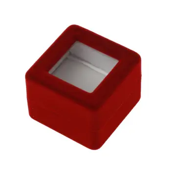 

Velvet Red Ring Wedding Jewelry Box for Engagement Proposal Jewelry Display DXAA