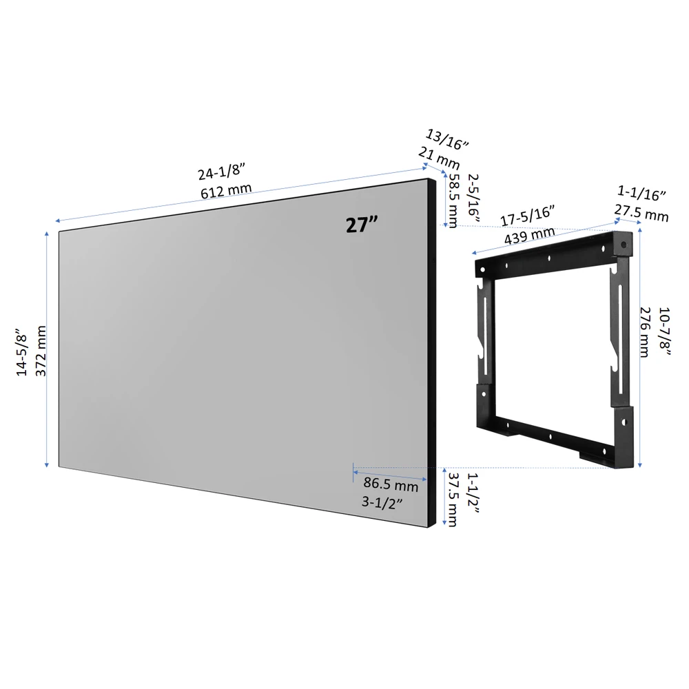Soulaca-Espejo de 27 pulgadas para TV, resistente al agua, Android 9,0, de la UE para baño, televisión LED inteligente, Control remoto, Full HD, 1080P - Imagen 4