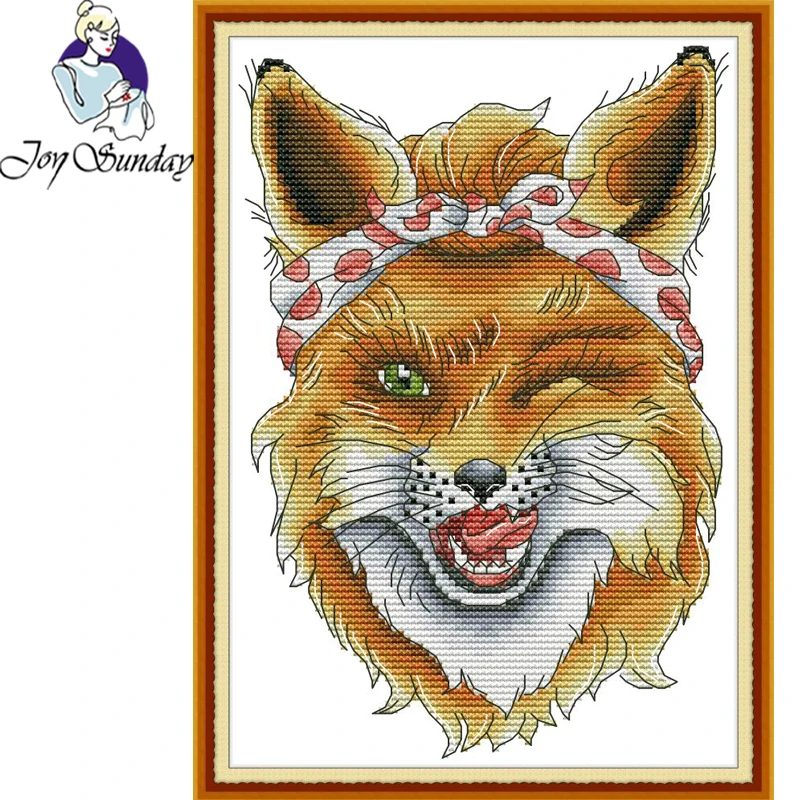 Набор для вышивки крестом Joy Sunday Sly Fox вышивка крестиком из мультфильма с животным