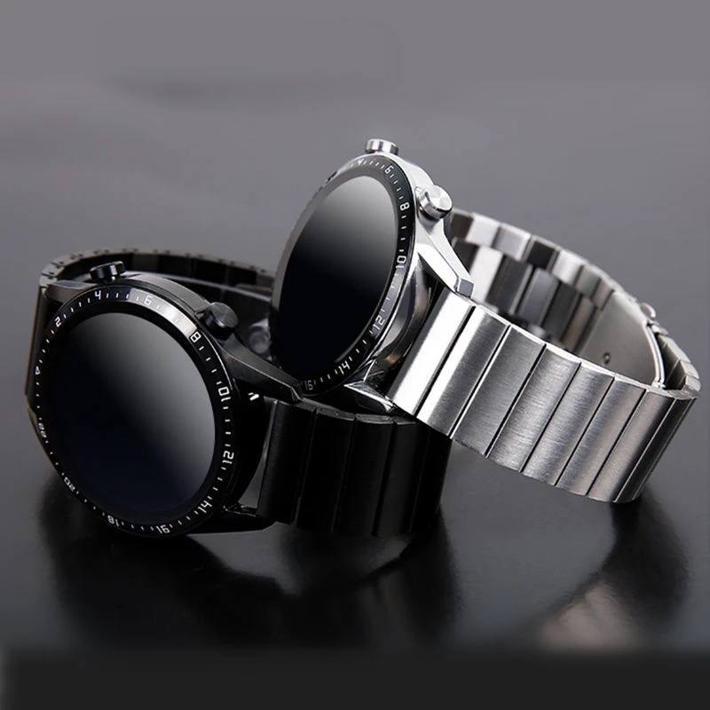 Huawei часы GT 2 ремень для samsung Galaxy watch 46 мм/42 мм/Активный 2/Шестерни S3 Frontier 20/22 мм Нержавеющая сталь металлический браслет
