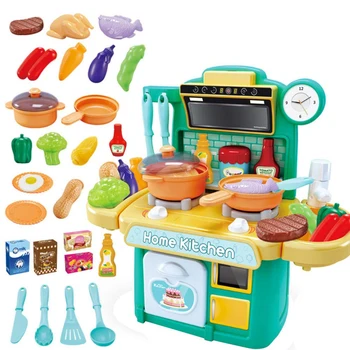 

Non Toxic Spray Water Kids Gift Kitchen Toy Set Battery Powered Cooking Mini Educational Pretend Play Sound Effect Funny Plastic