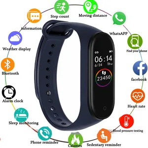 Image 1 - M4 Smart Bracelet fitness tracker color touch screen heart rate blood pressure monitor SPORTS BRACELET