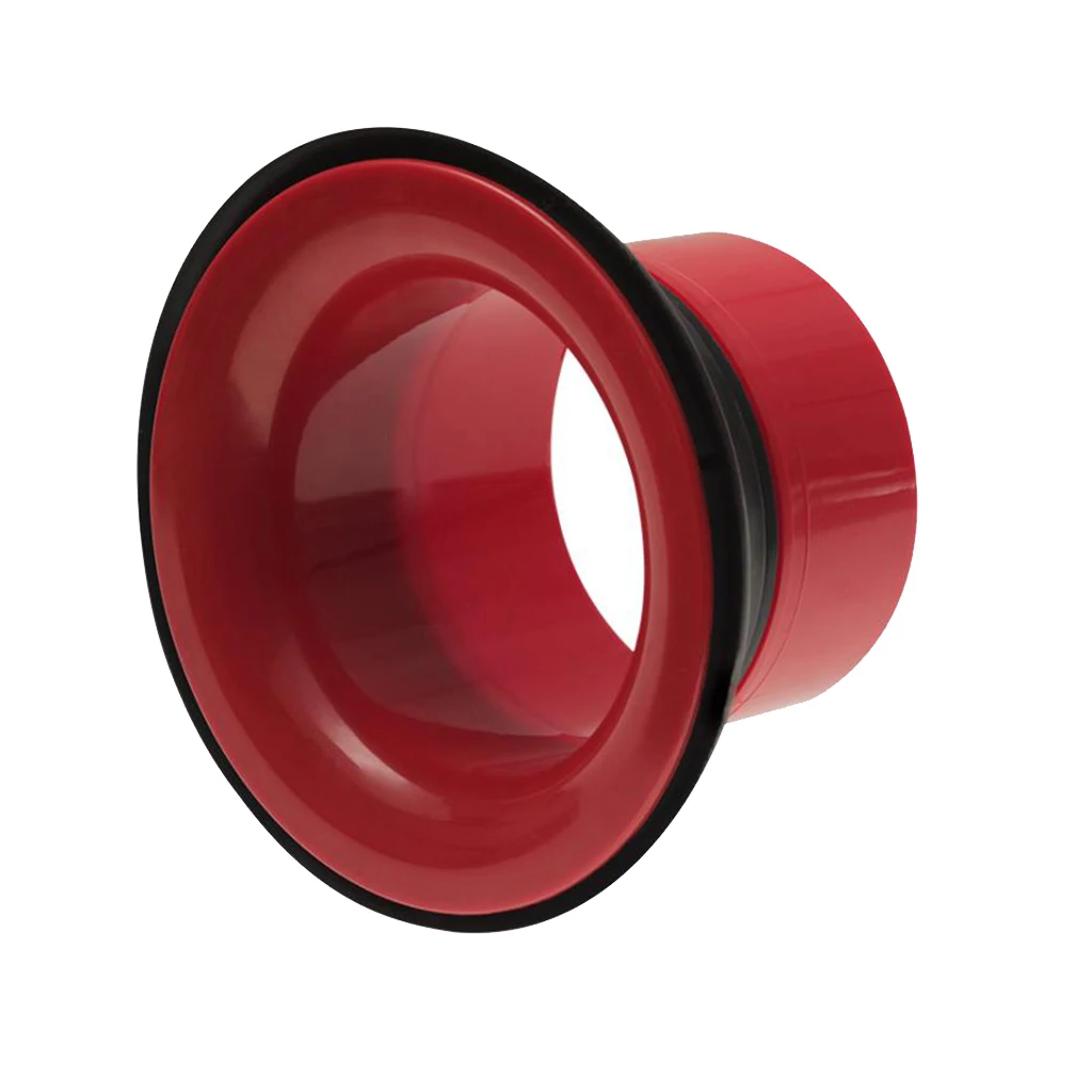 Bass Kick Drum Enhancer Port Hole Insert w/ Ring Drum Set Parts Accs, Red